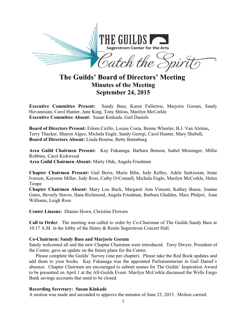 The Guilds Executive Committee