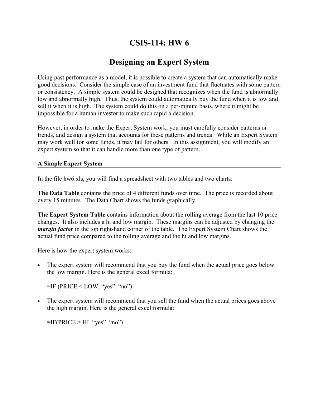 Designing an Expert System