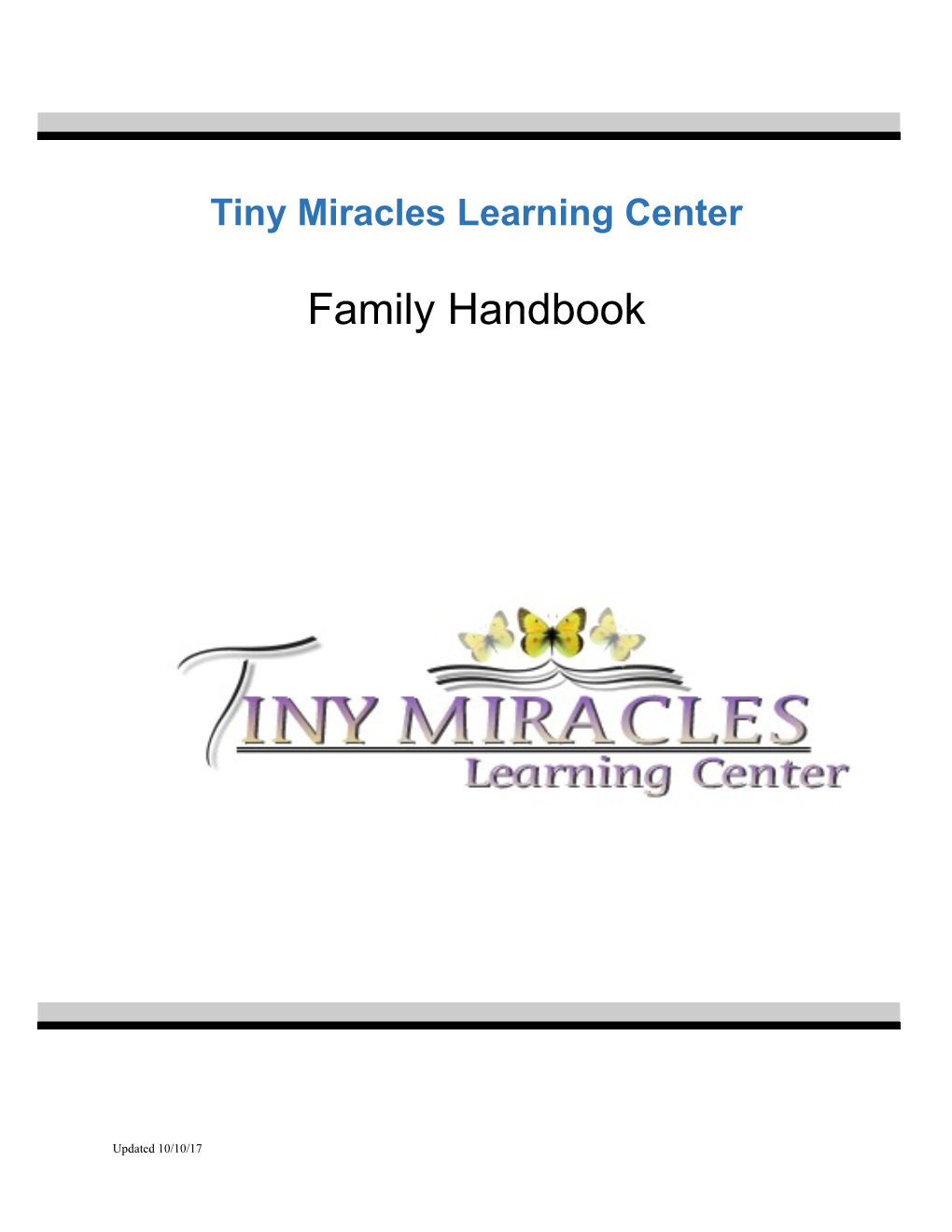 Family Handbook - Center Based