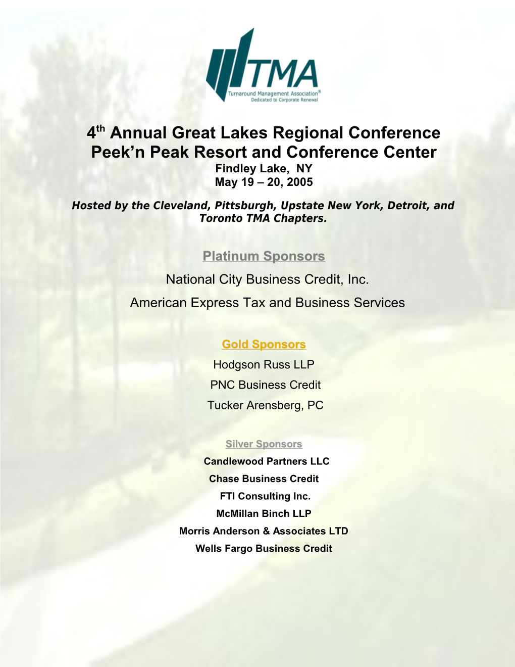 4Th Annual TMA Great Lakes Regional Conference