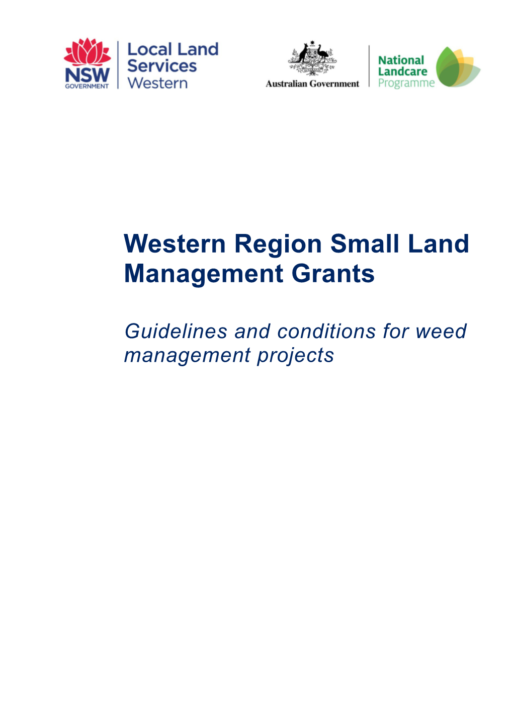 Western Region Small Land Management Grants