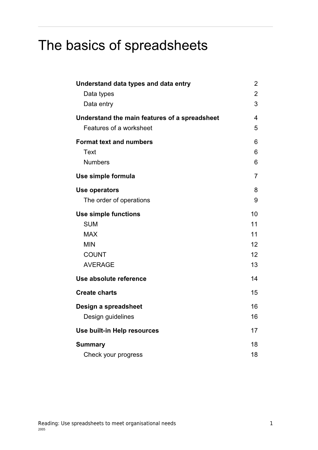 Use Spreadsheets to Meet Organisational Needs