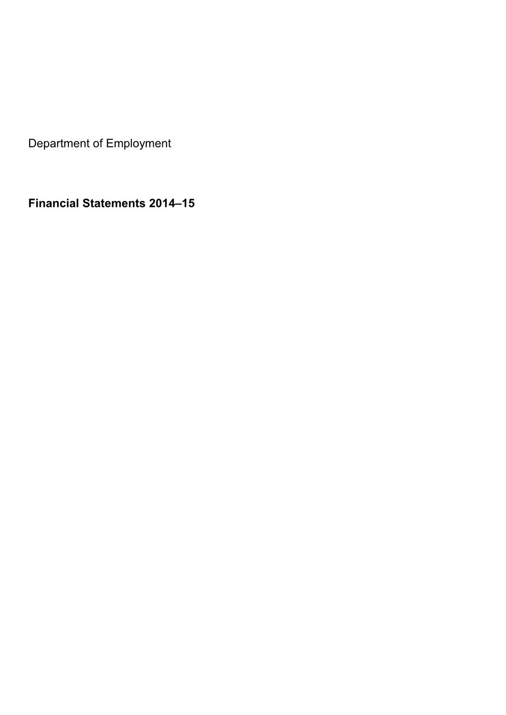 Department of Employment