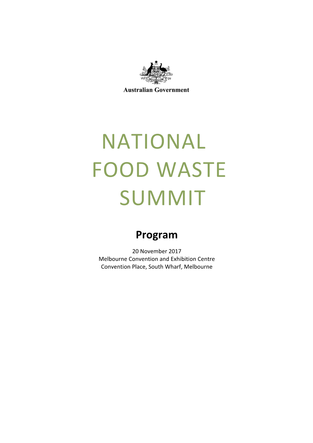 National Food Waste Summit Program