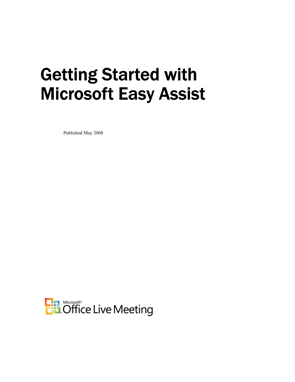 Getting Startedwith Microsoft Easy Assist