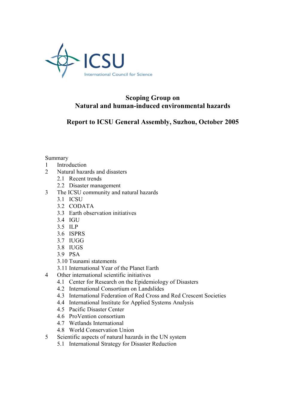 Natural and Human-Induced Environmental Hazards