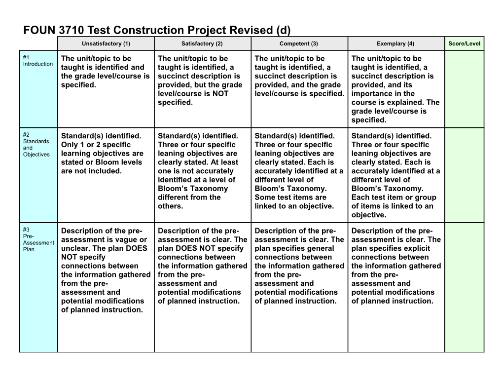 FOUN 3710 Test Construction Project Revised (D)