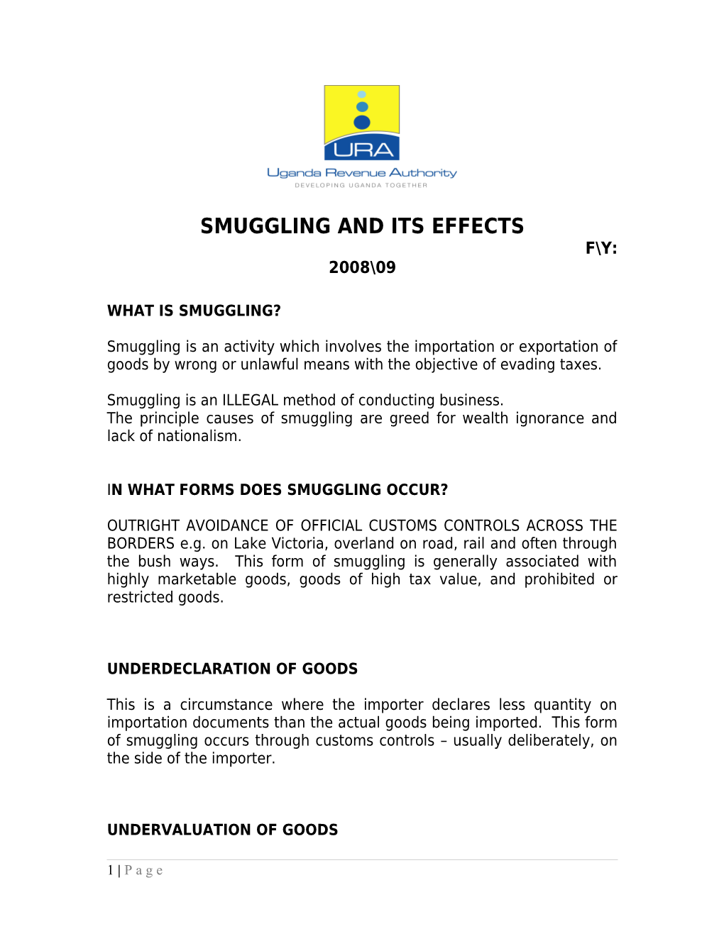 Smuggling and Its Effects