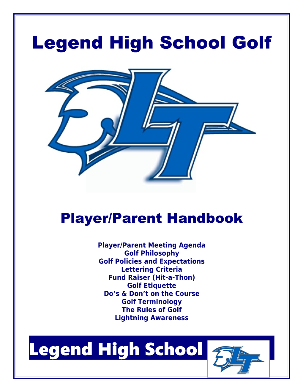 Legend High School Golf