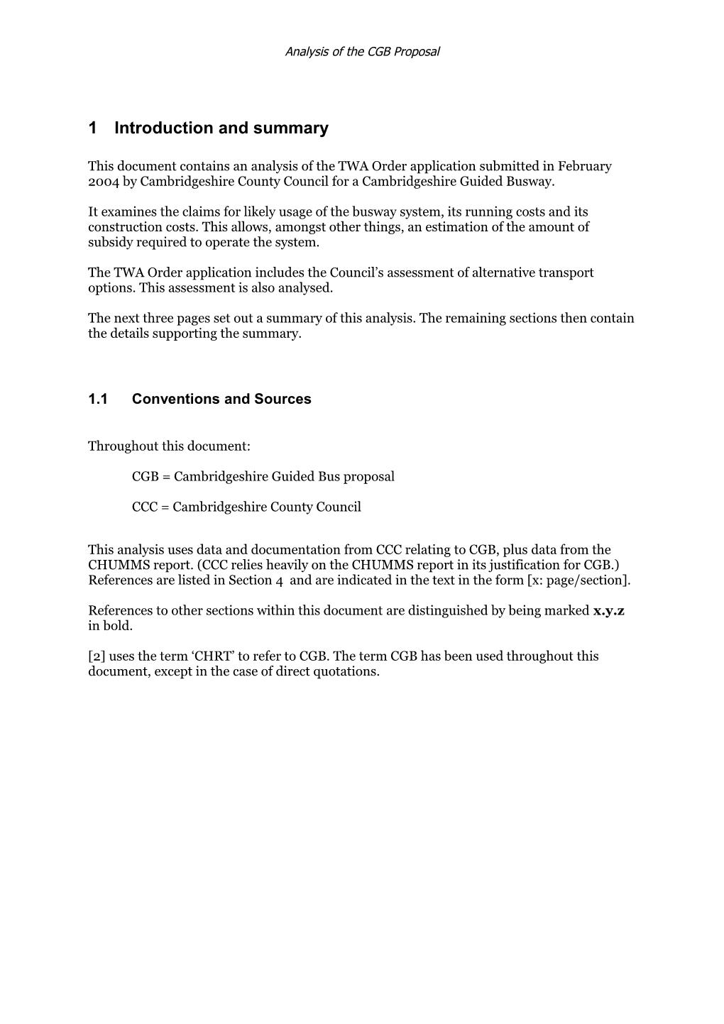 Analysis of the Cambridgeshire Guided Busway Order Proposal