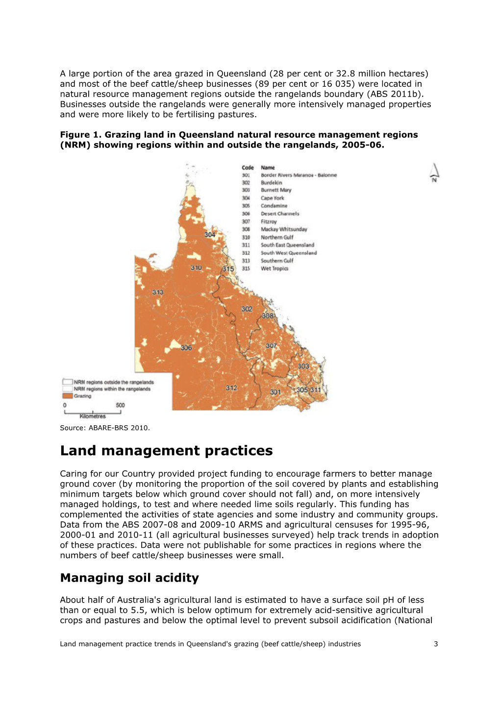 Land Management Practice Trends in Queensland's Grazing (Beef Cattle/Sheep) Industries