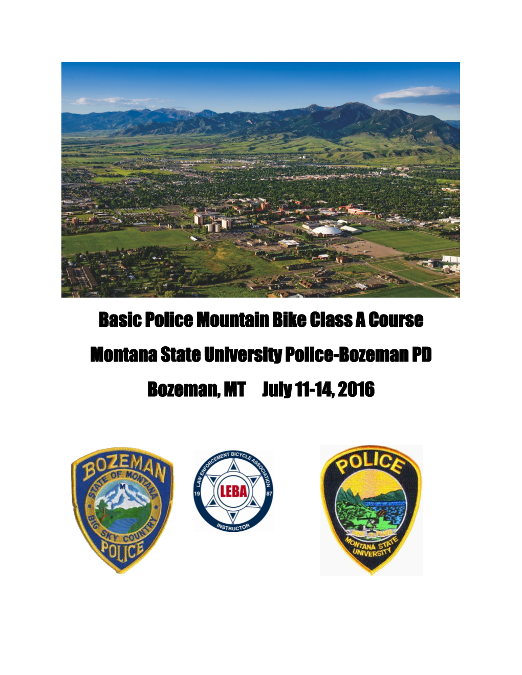 Basic Police Mountain Bike Class a Course