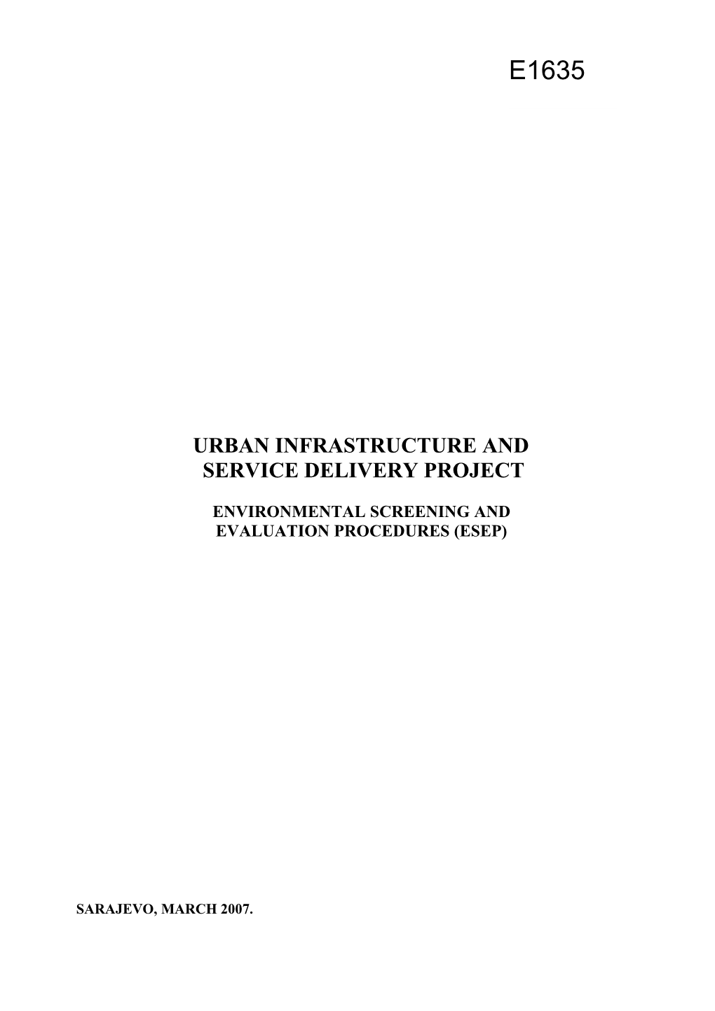 Urban Infrastructure And