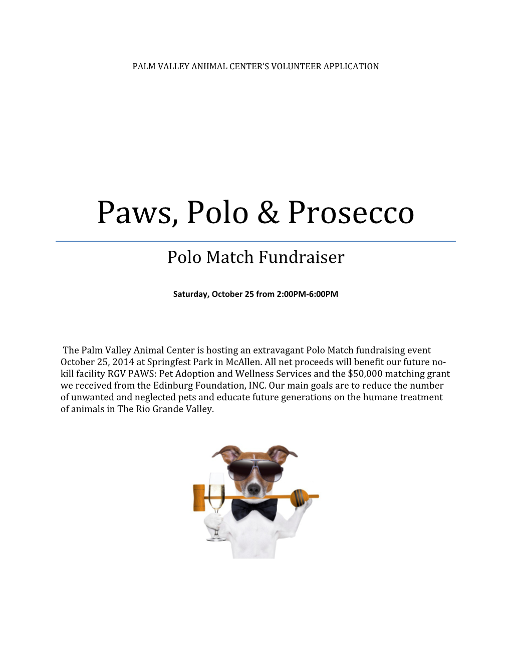 Paws, Polo & Prosecco