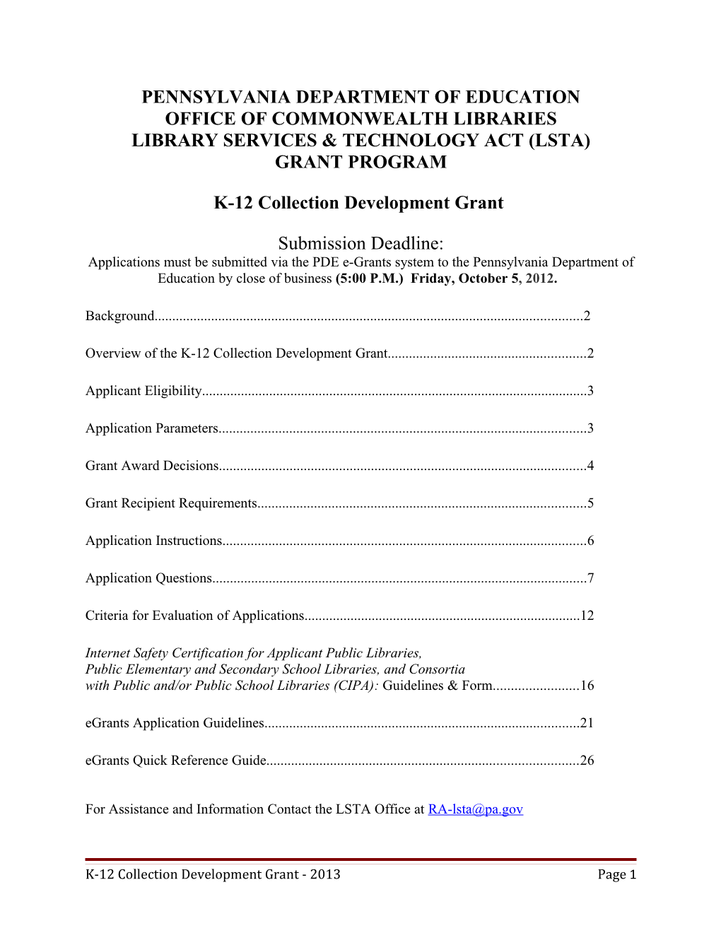 Library Services & Technology Act (Lsta)