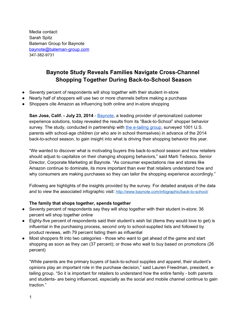 Baynote Back-To-School Press Release - Shared