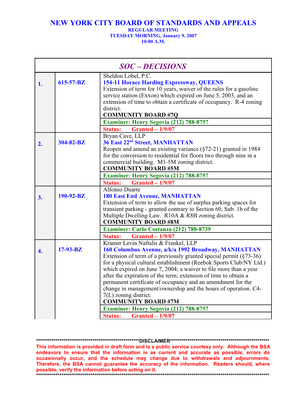 New York City Board of Standards and Appeals