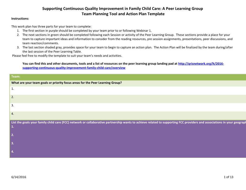 Supporting Continuous Quality Improvement in Family Child Care:A Peer Learning Group