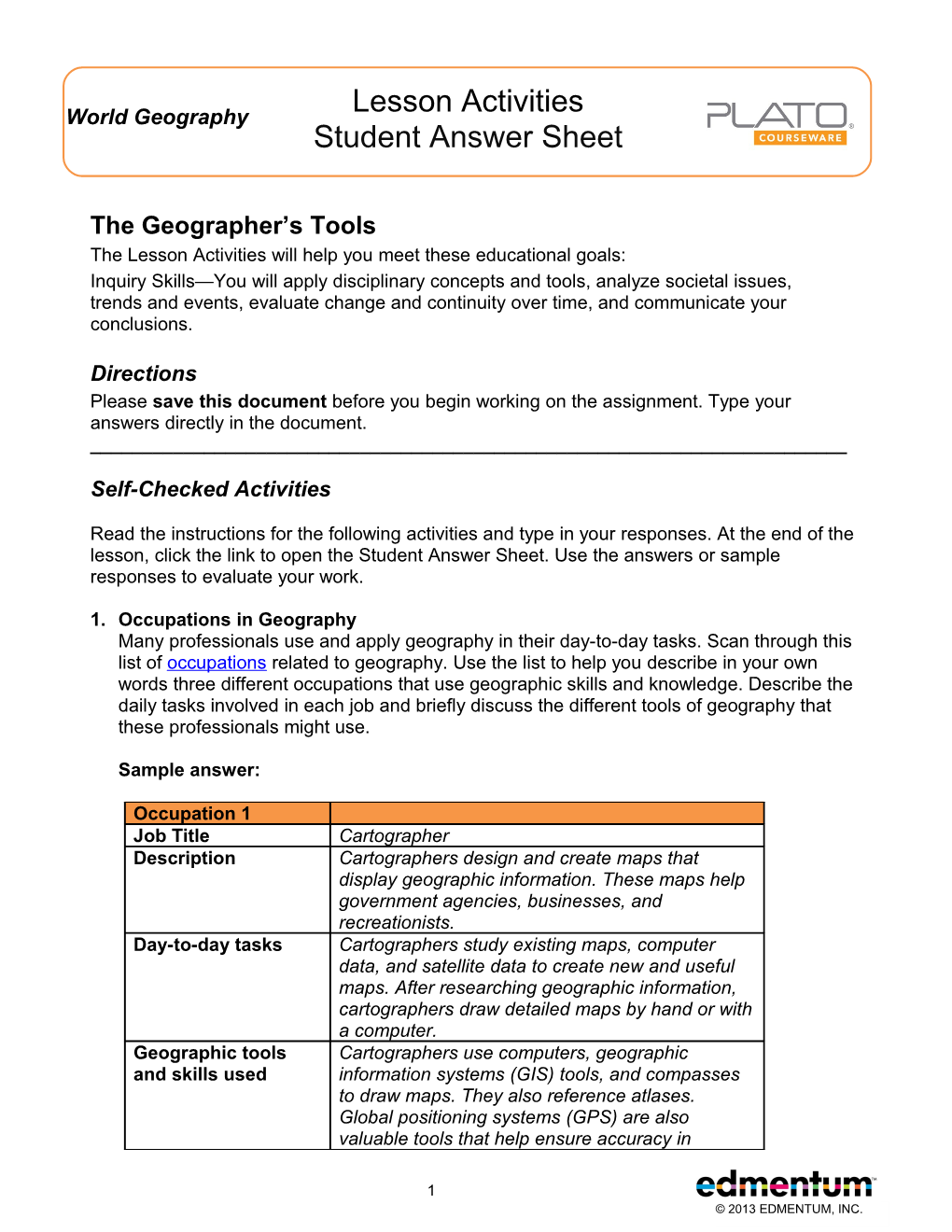 The Geographer S Tools