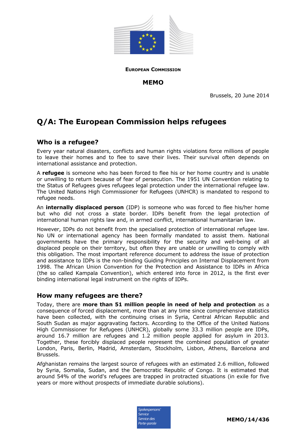 Q/A: the European Commission Helps Refugees