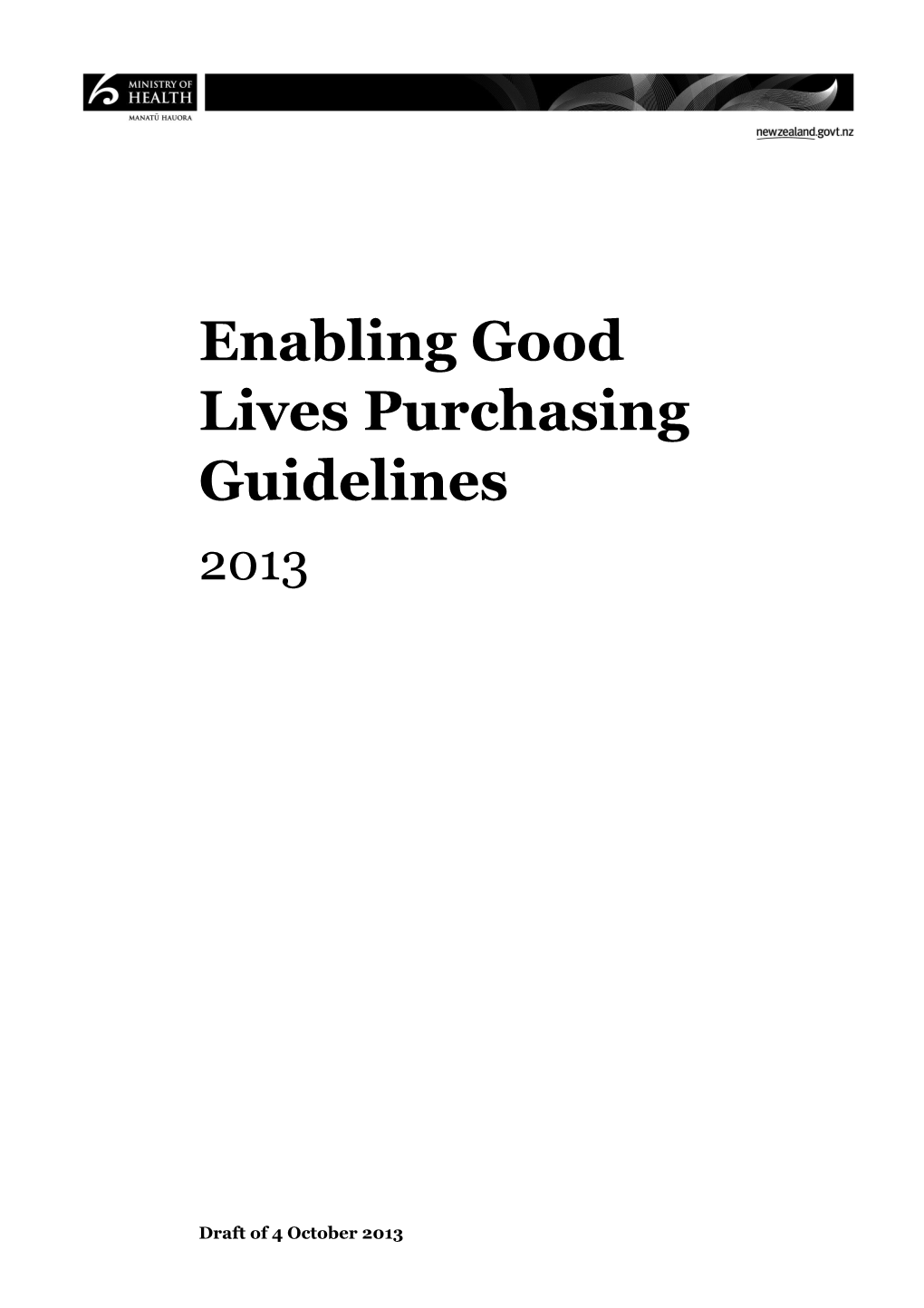 Enabling Good Lives Purchasing Guidelines