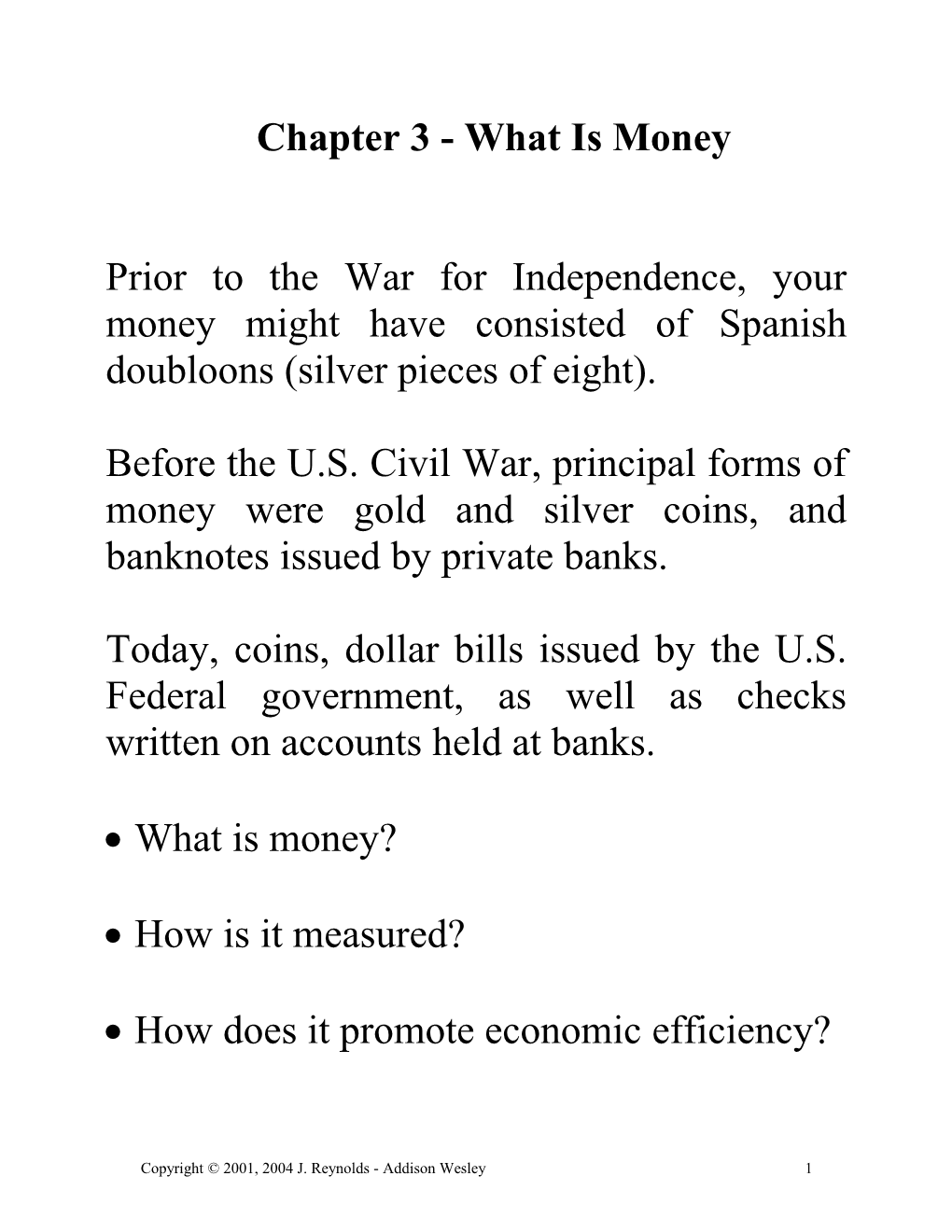 Chapter 1 - What Is Economics About