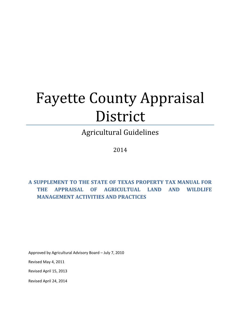 Fayette County Appraisal District