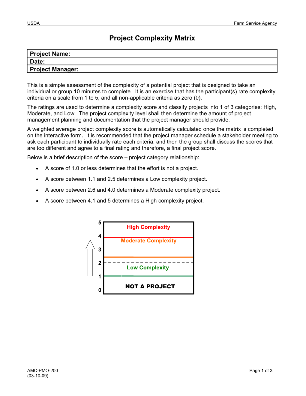 Business and Technical Complexity Assessment