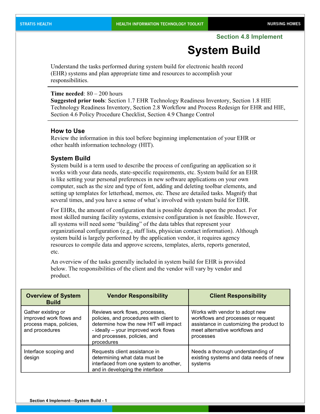 Section 4 Implement System Build - 1