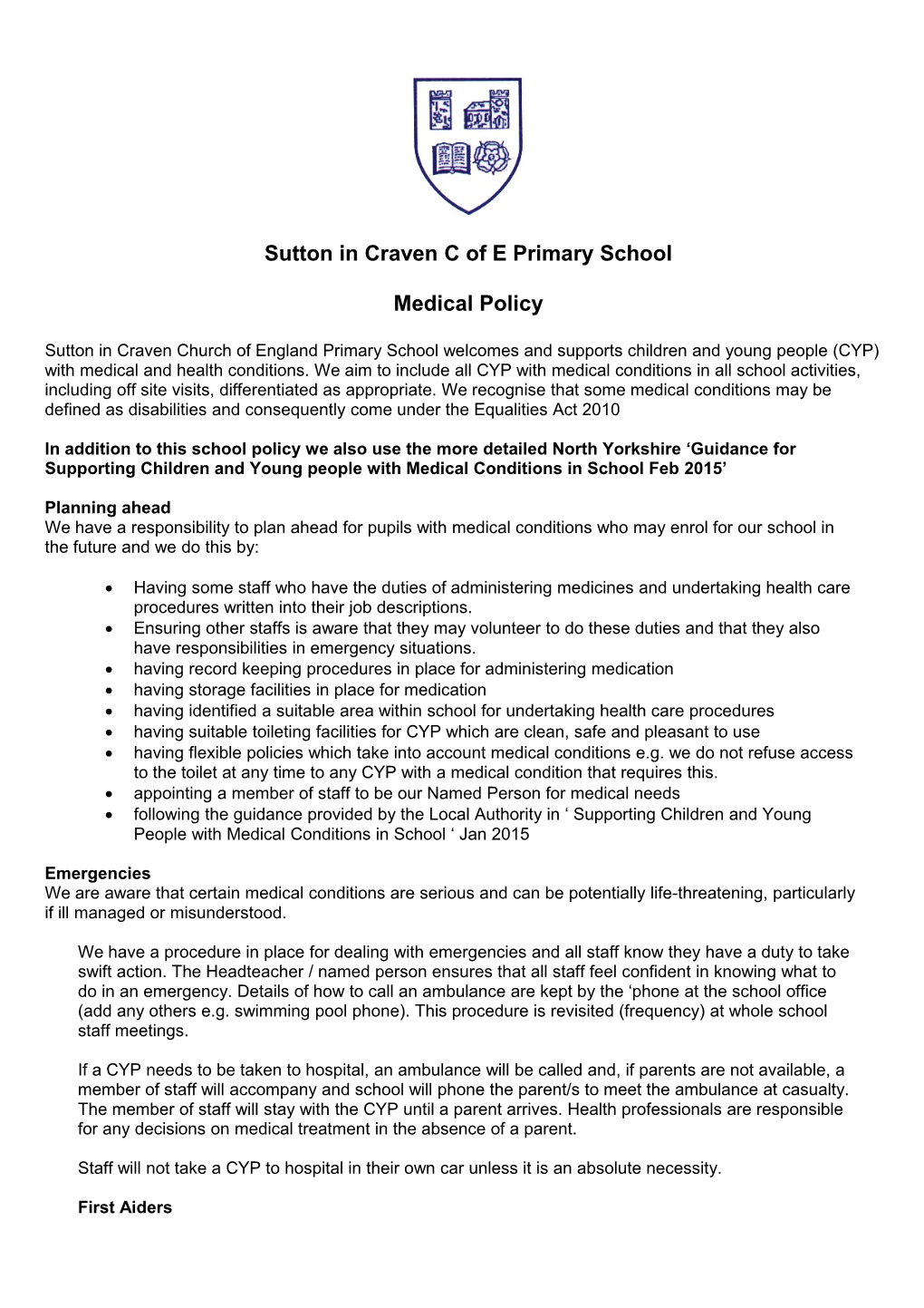 Sutton in Craven C of E Primary School