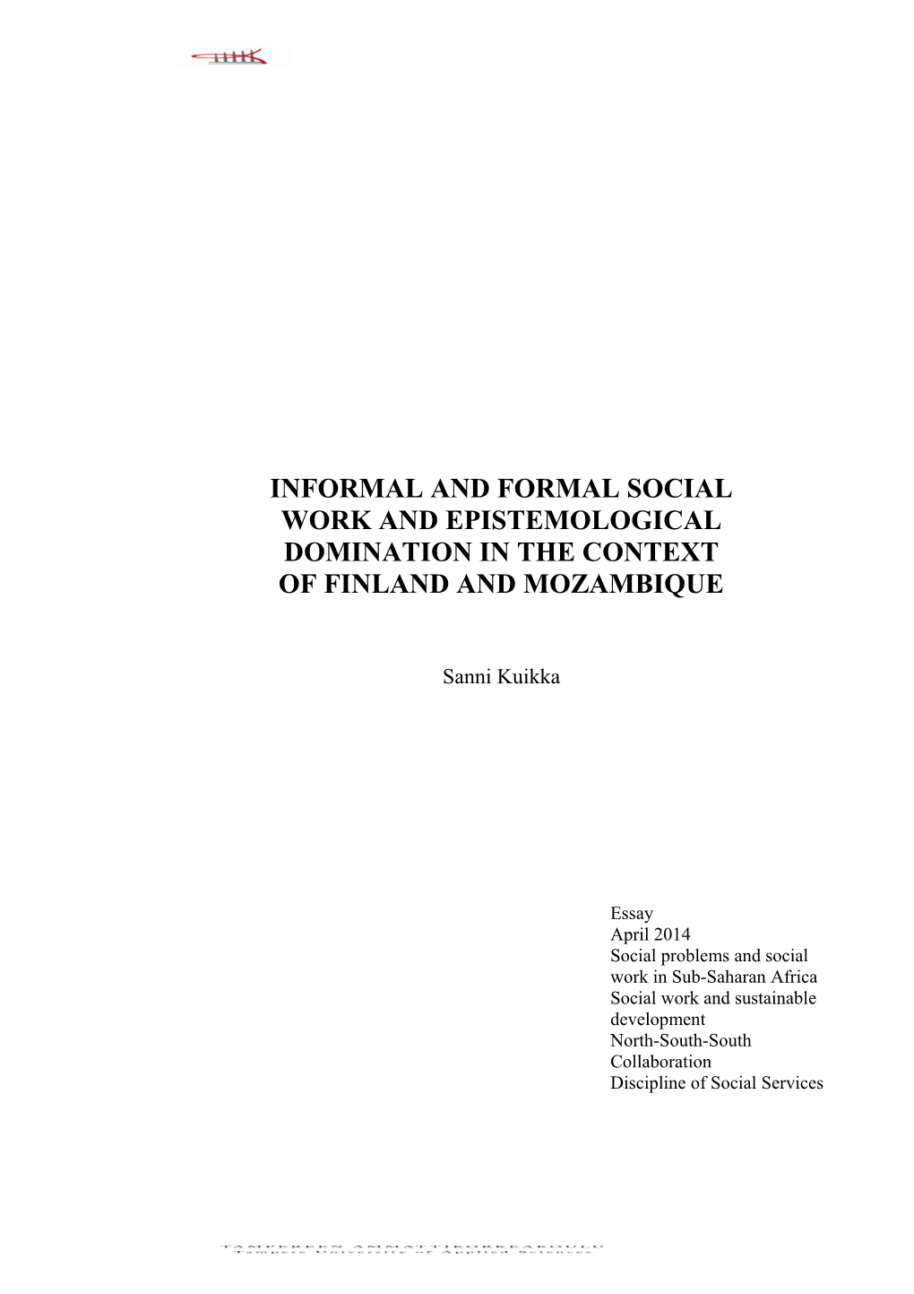 Social Problems and Social Work in Sub-Saharan Africa