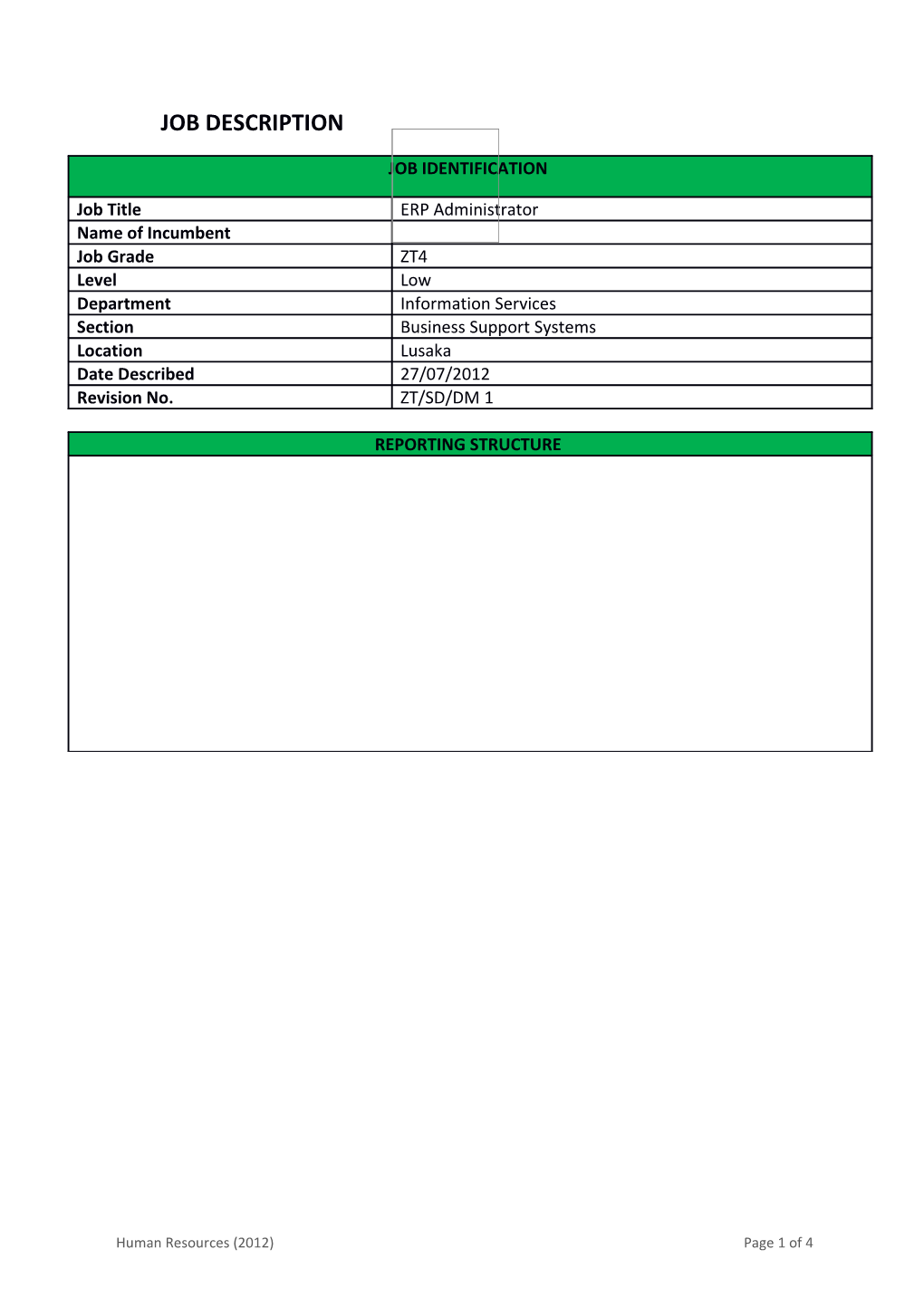 To Provide Technical Support for Existing and Future Zamtel ERP System Modules