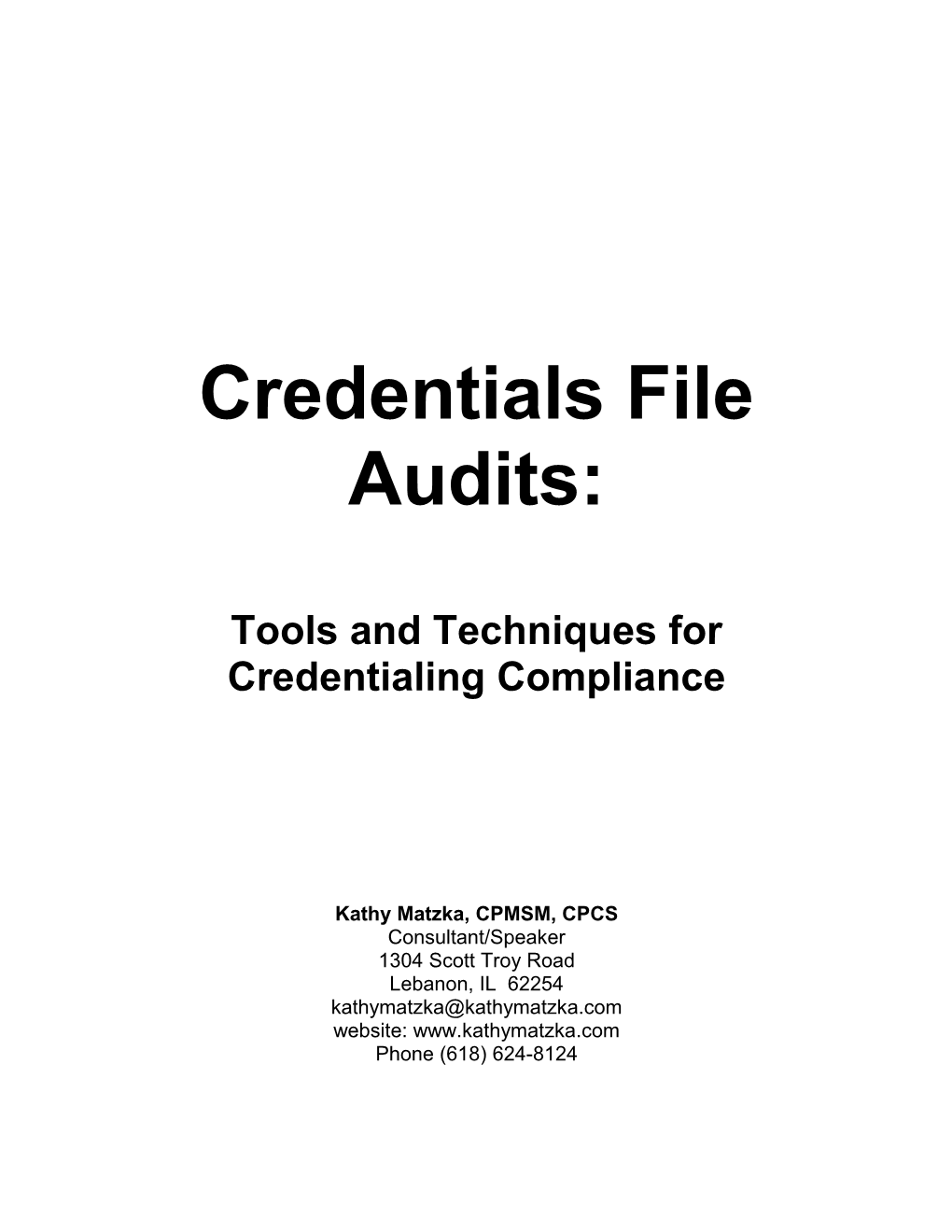 Credentials File Audits