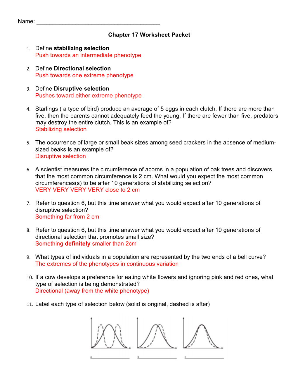 Chapter 17 Worksheet Packet