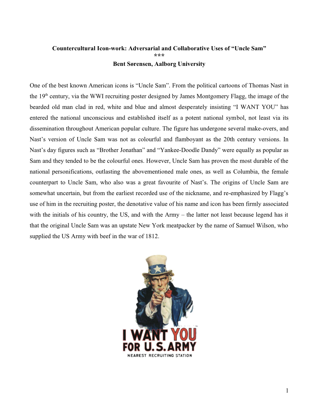 Countercultural Icon-Work: Adversarial and Collaborative Uses of Uncle Sam