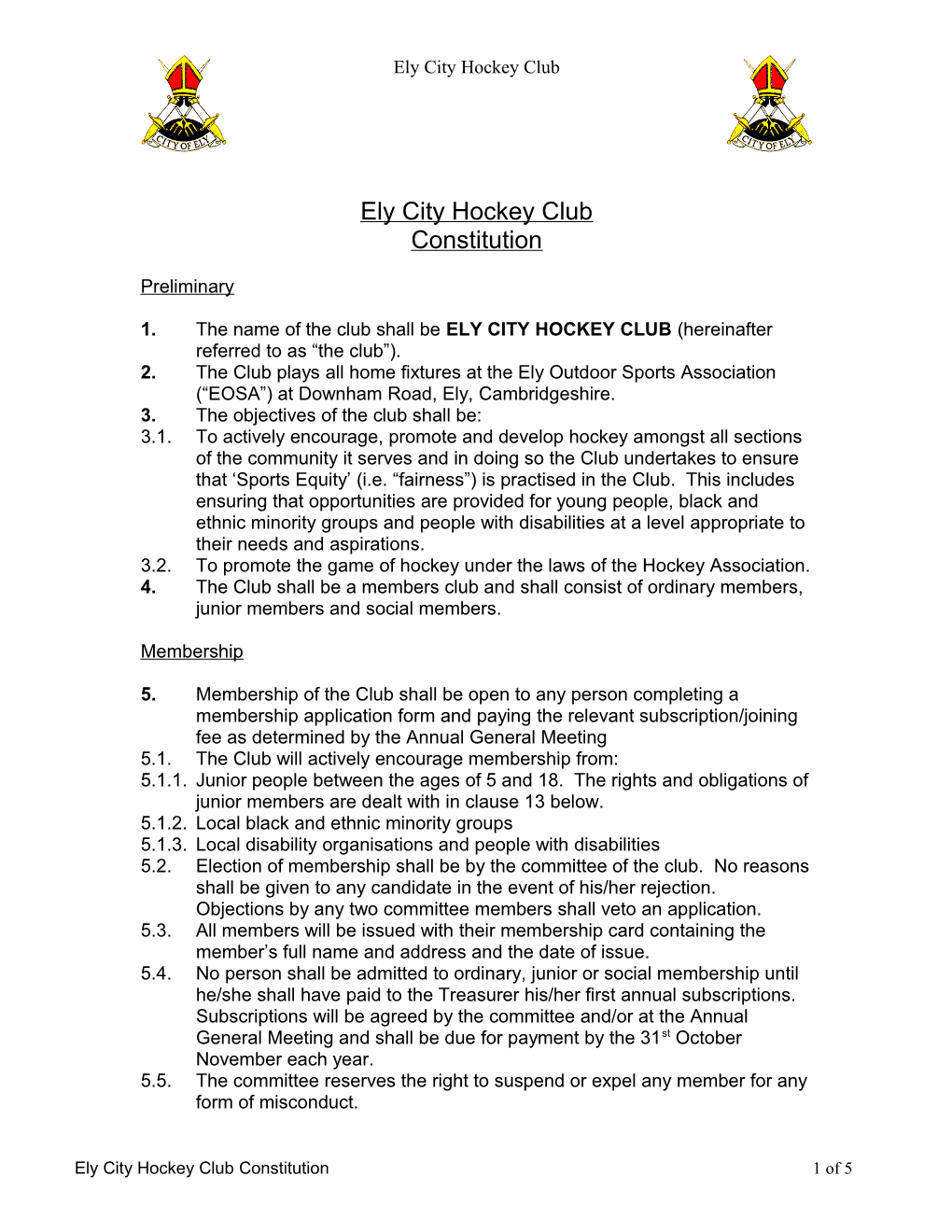 Ely City Hockey Club