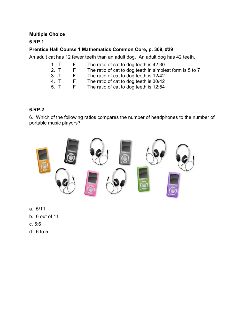 Prentice Hall Course 1 Mathematics Common Core, P. 309, #29