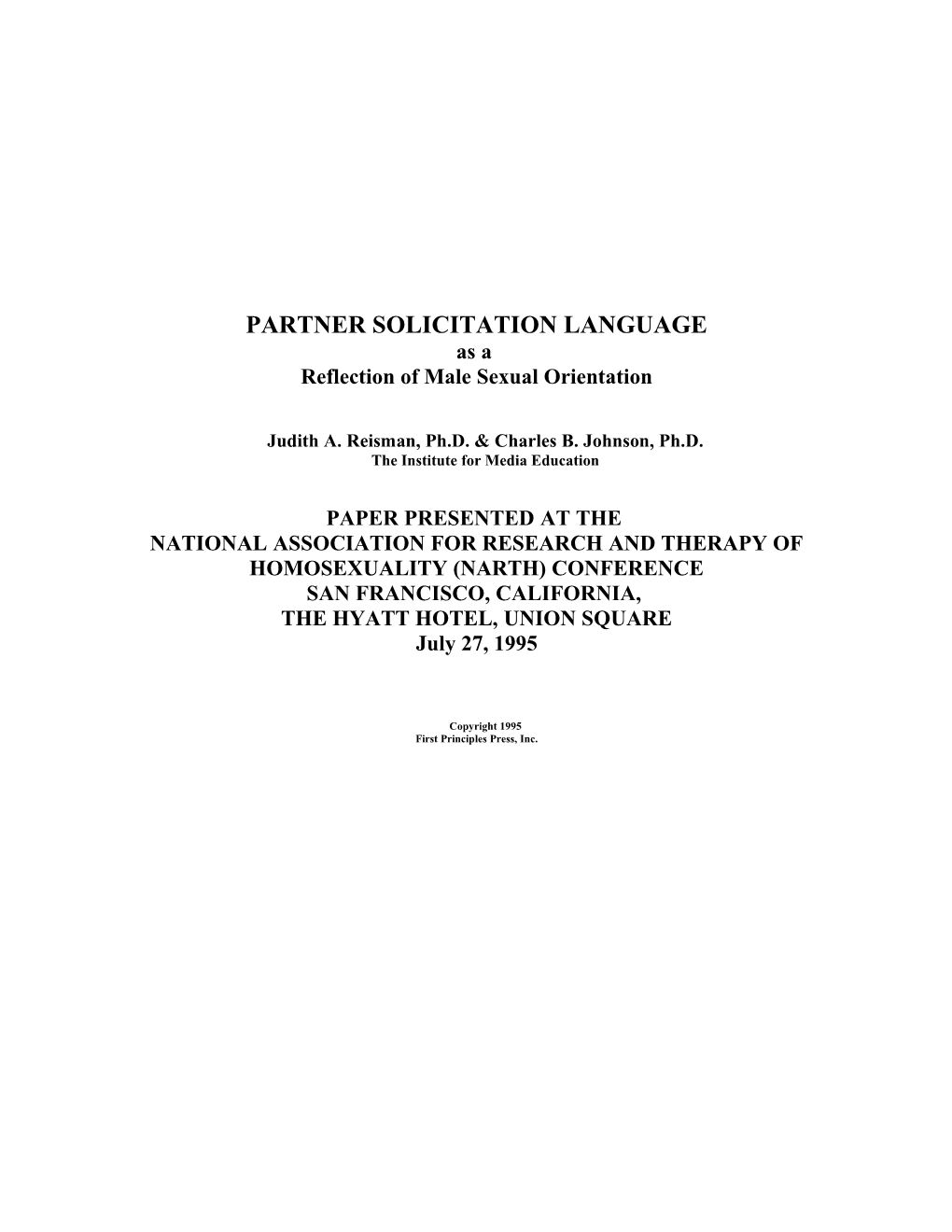 Partner Solicitation Language