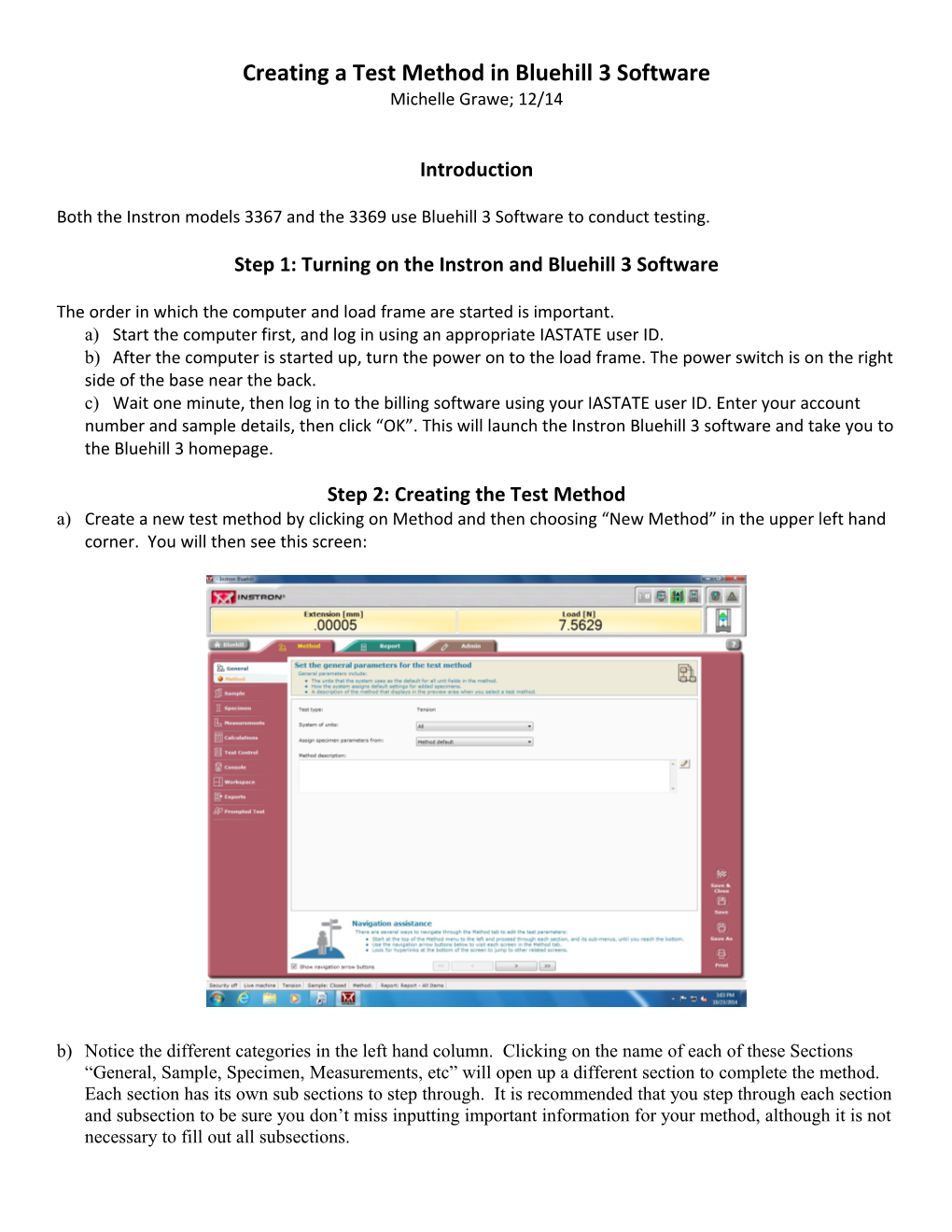 Creating a Test Method in Bluehill 3 Software