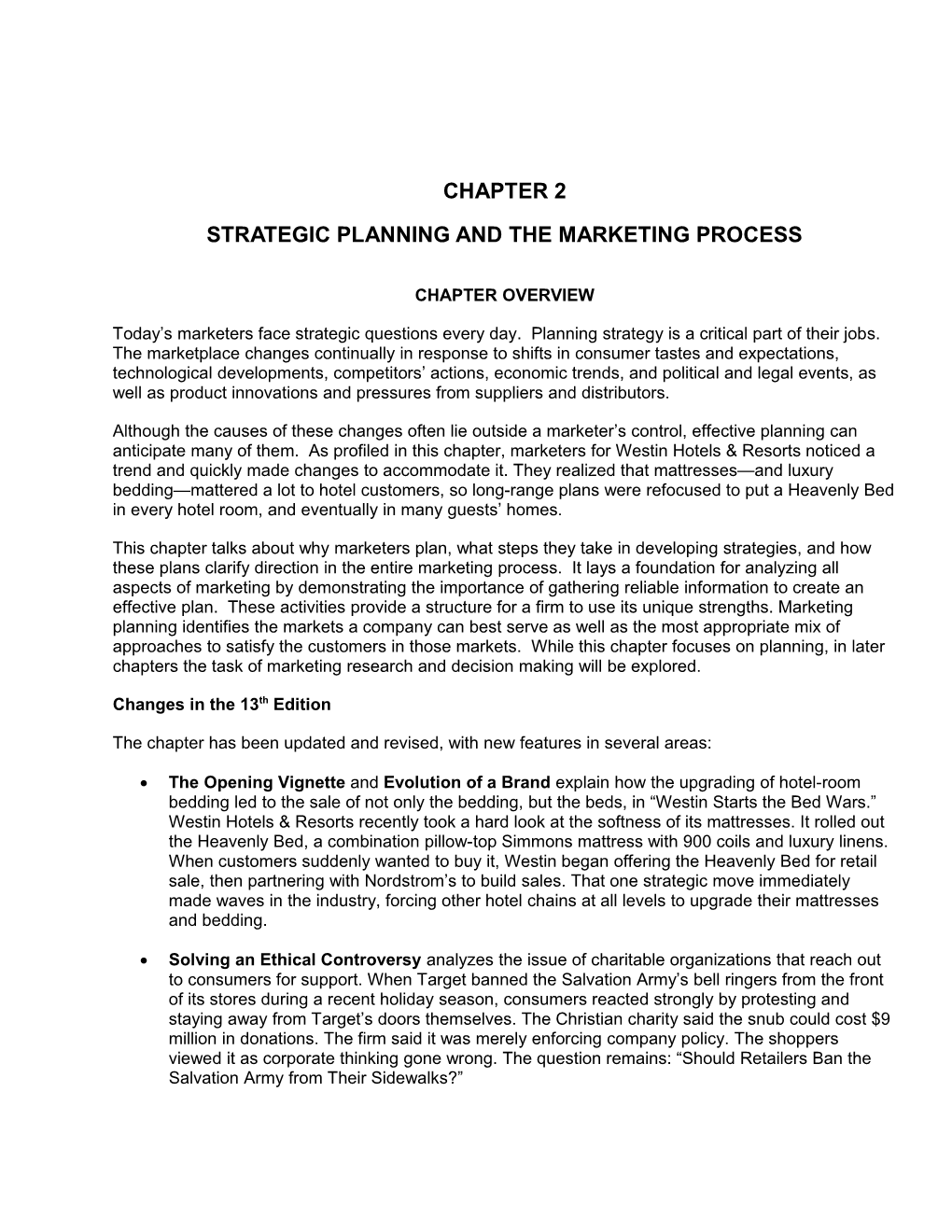 Chapter 2 Strategic Planning and the Marketing Process 2-1