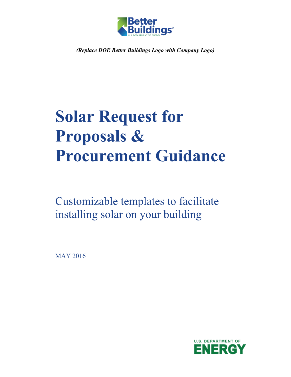 Solar Request for Proposals & Procurement Guidance