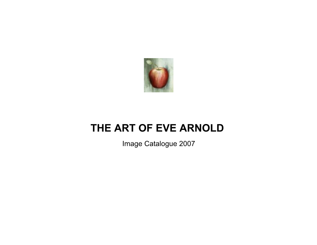 The Art of Eve Arnold