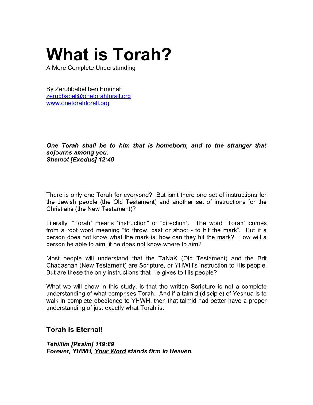 What Is Torah