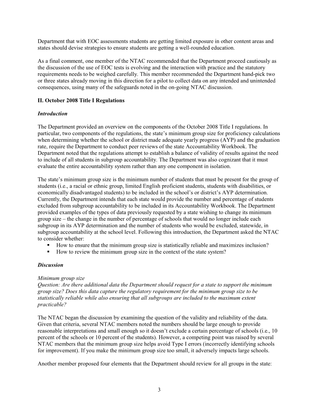 Archived: National Technical Advisory Council (NTAC) November 20, 2008 Meeting Summary (MS WORD)