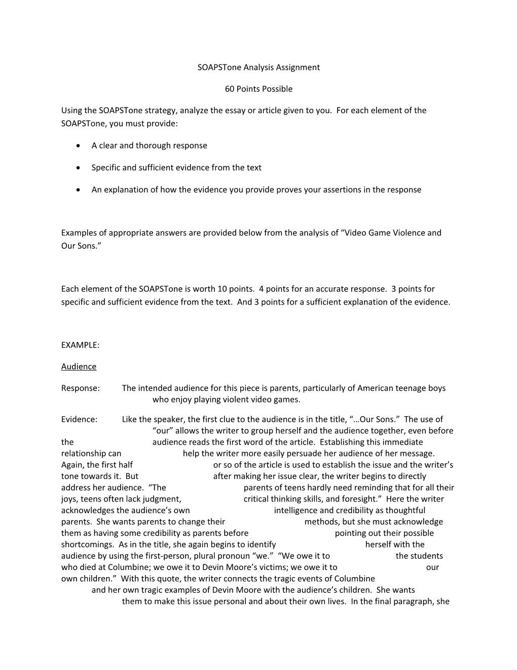 Soapstone Analysis Assignment