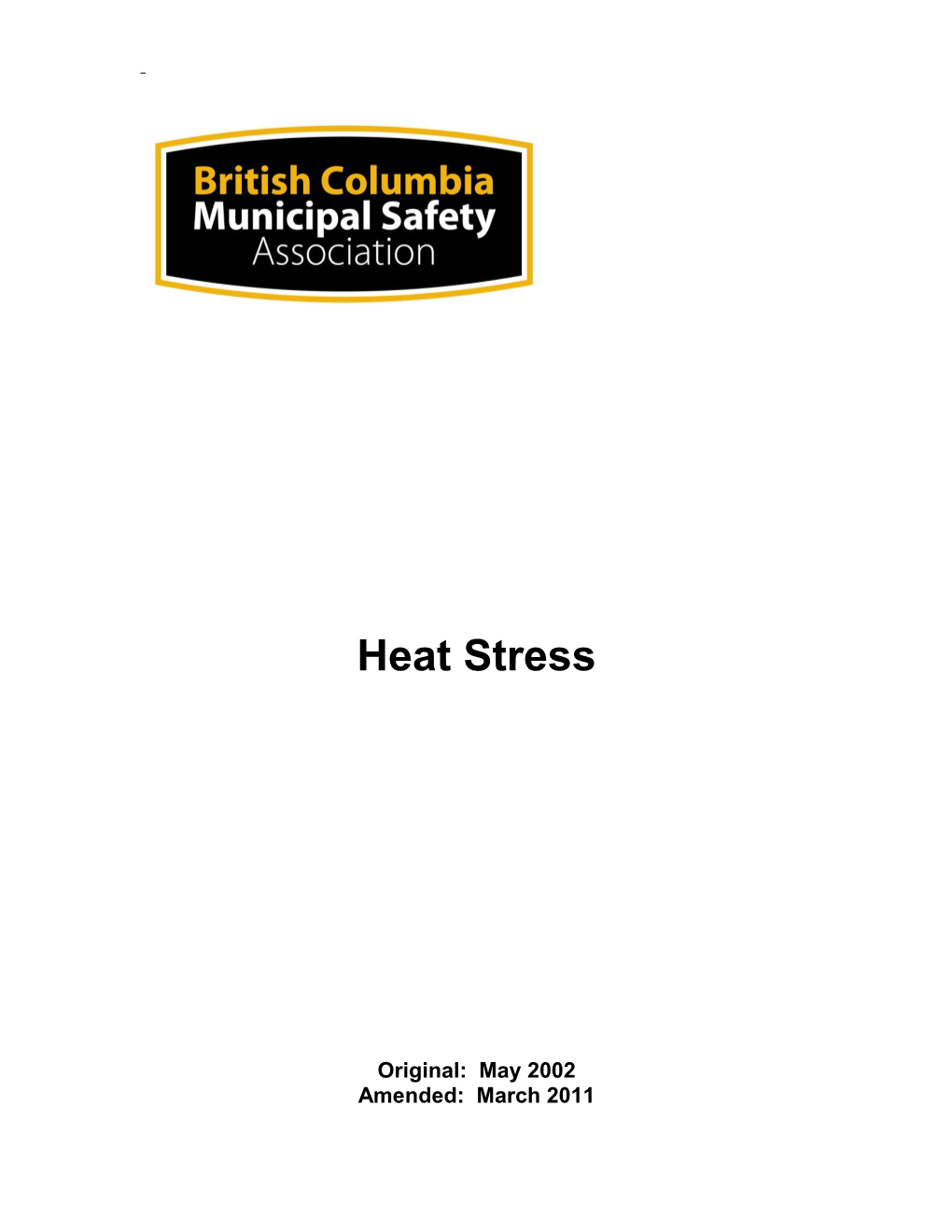 Organization Heat Stress Program