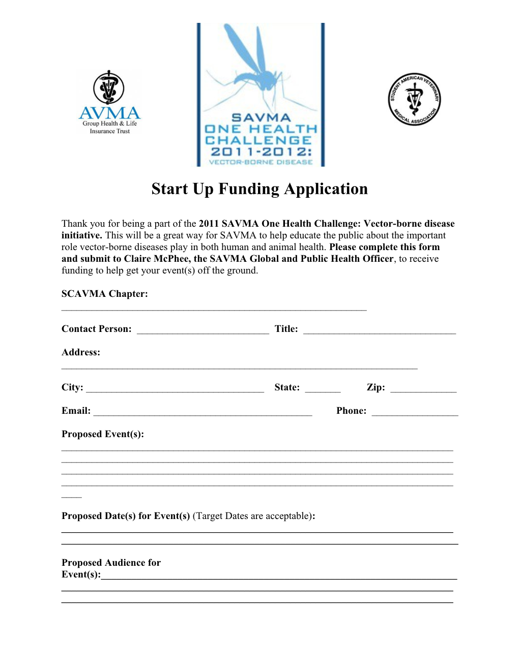 Start up Funding Application