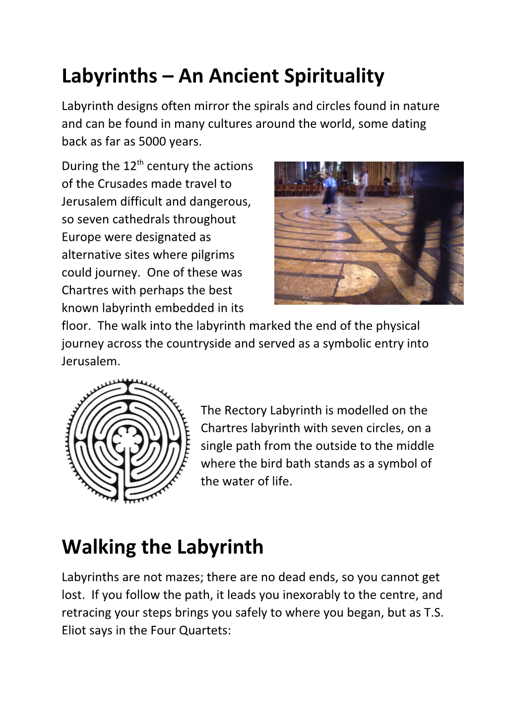 Walking the Rectory Labyrinth