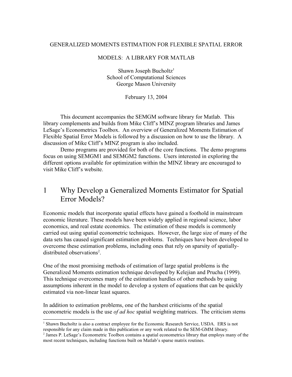 Method of Moments Estimation for Flexible Spatial Error Models: a Library for Matlab