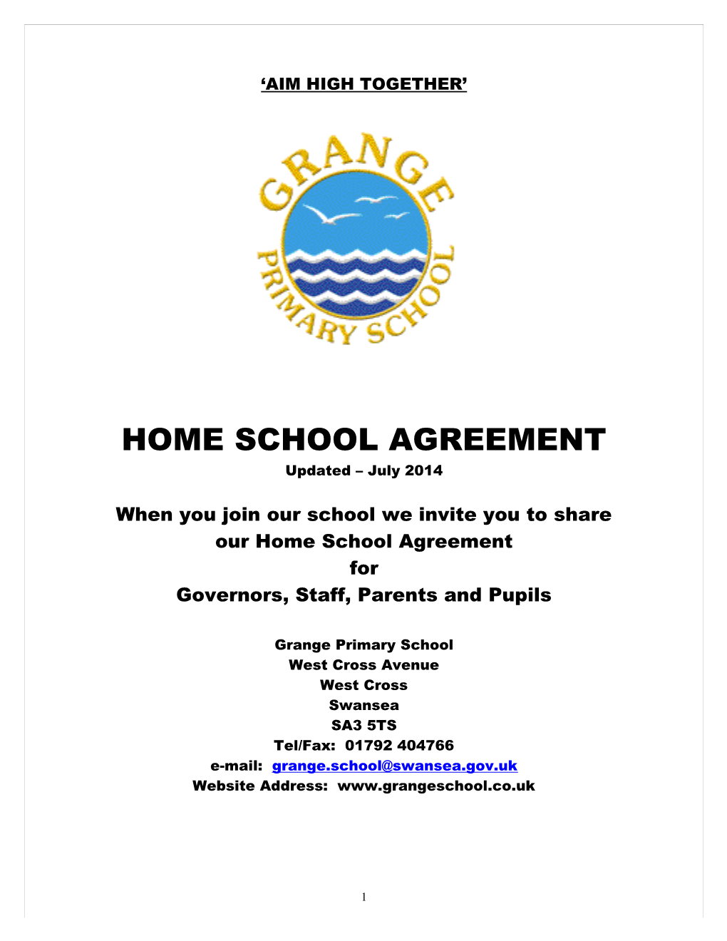 Grange Primary Home-School Agreement